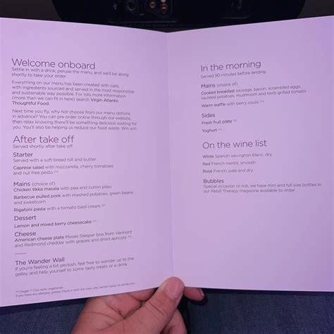 Virgin Atlantic Premium Economy Menu 2025: Ultimate Food Guide
