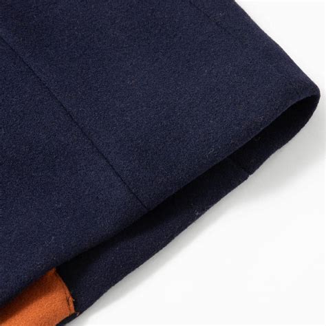 Buy chouyatou Men's Gentle Band Collar Single Breasted Wool Blend Pea ...