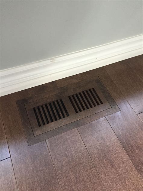 Dark Brown Wood Floor Registers
