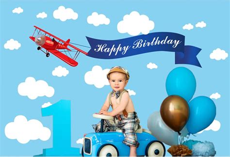 Baocicco 10x8ft Happy Birthday Red Plane Backdrop India | Ubuy