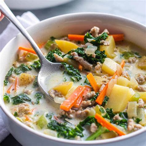 Sausage Kale and Potato Soup - Dirt and Dough