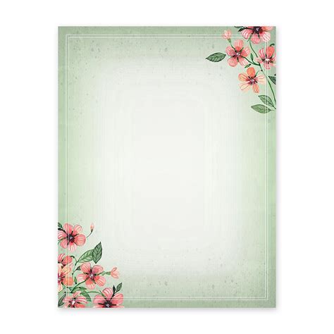 Stationery Writing Paper - 100 Set Floral Letter Notes for DIY ...