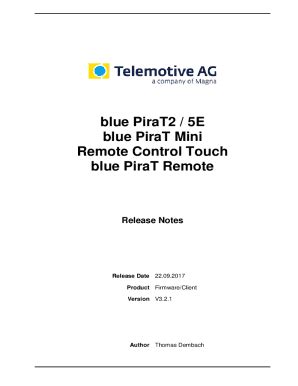 Ausfüllbar Online blue PiraT2 / 5E blue PiraT Mini Remote Control Touch ...