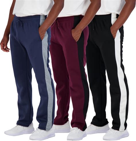Real Essentials Men's Open Bottom Mens Sweatpant Men Tech Fleece Active ...