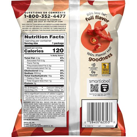 Buy Baked Cheetos Oven Baked Crunchy Whole Grain Flamin' Hot Cheese ...