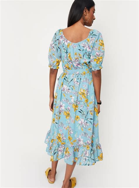 Buy Women Floral Printed V-Neck Midi Dress Online at just Rs. 1199.0 ...