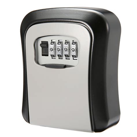 Aluminum Alloy Wall Mount Key Box 4-digit Combination Password House ...