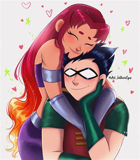 Robin and Starfire fanart by Art_inyoureyes. : r/teentitans