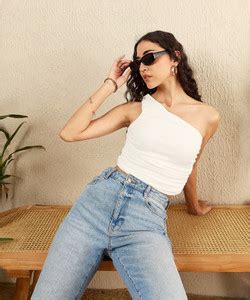 Uptownie Lite Casual Printed Women White Top - Buy Uptownie Lite Casual ...