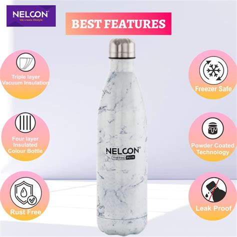 Nelcon Stainless Steel Vacuum Insulated Cola Swiss Thermo Plus 750 ML ...