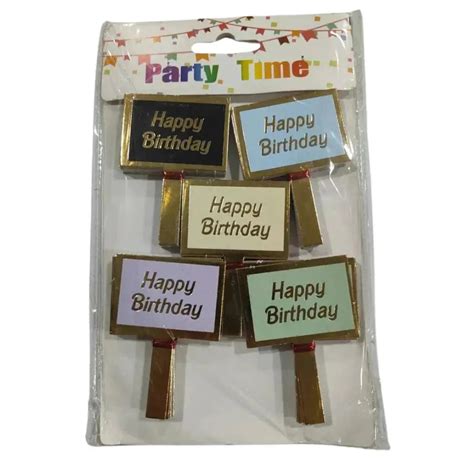 Birthday Tag Cake Toppers | 100 Foil Printed Paper Tags