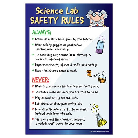 Science Lab Safety Rules Poster - 12"x18" - LaminatedDefault Title ...