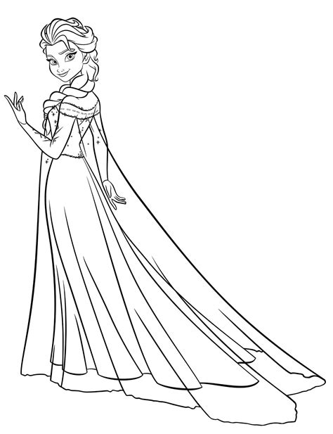Elsa Coloring Pages Free Printable | Calendar Hexagon
