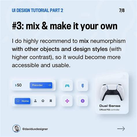 Neumorphism 2.0 in UI Design Tutorial - part 2 - UIBundle