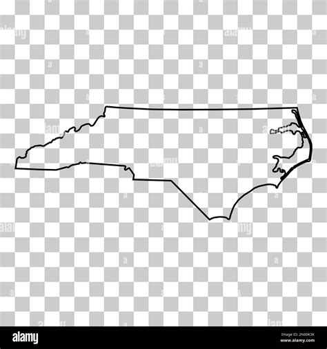 North Carolina map shape, united states of america. Flat concept symbol ...