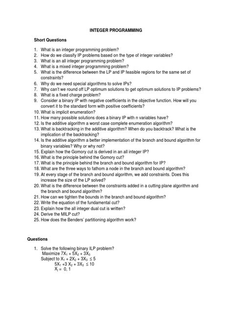 Image result for Integer programming Algorithms