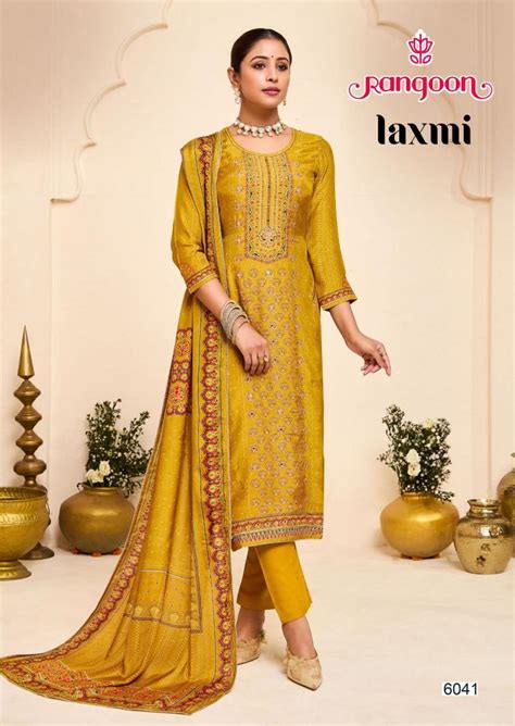 Rangoon Laxmi Maslin Printed Kurti Bottom With Dupatta: Textilecatalog