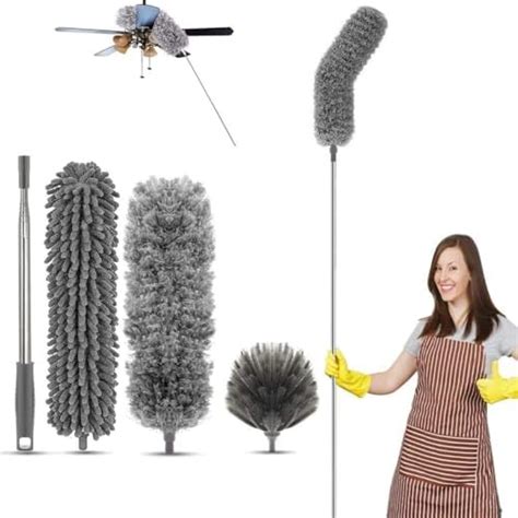 Cobweb Duster, Reach 6 to 15 feet, Ceiling Fan Duster | 3-Stage ...