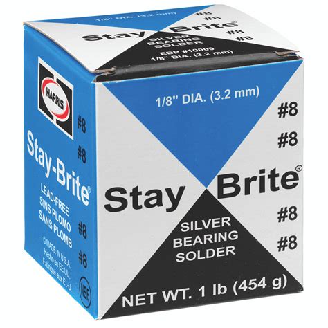 Harris 1/8" x 1 lb Stay Brite 8 Silver Solder Lead-Free SB861