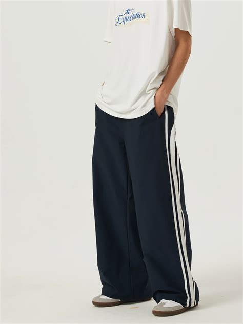 Navy Blue Race Track Pants