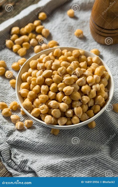 Raw Organic Garbanzo Beans Chickpeas Stock Photo - Image of uncooked ...