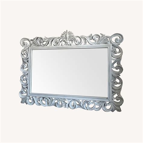 Pottery Barn French White Mirror - AptDeco
