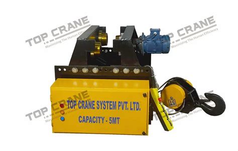 Industrial Hoists - 440V Trolley Crane Hoist Manufacturer from Rajkot