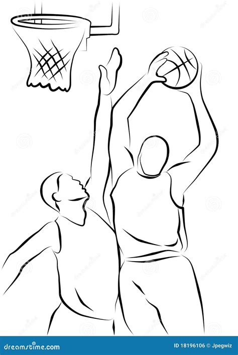 Basketball Players stock illustration. Illustration of sport - 18196106