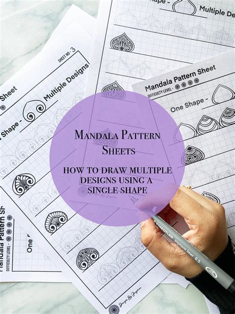 One Base Pattern - Multiple Details - Set of 5 Sheets – Designs By Jayshree