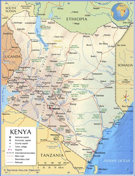 Map of Kenya - Thong Thai Real