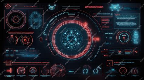 Premium Photo | The scifi futuristic hud dashboard displays a virtual reality technology ...