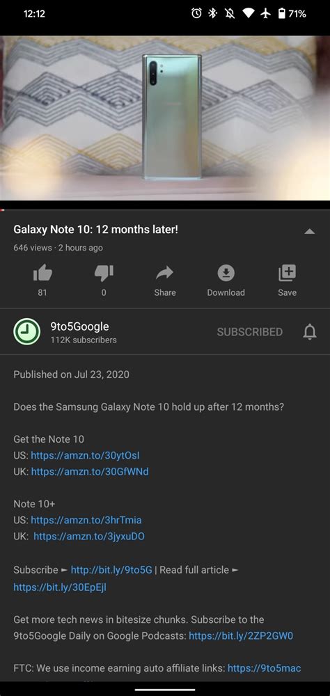 YuoTube testa una UI per le descrizioni a tutto schermo