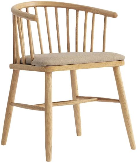森植优椅北欧全实木餐椅简约家用休闲椅子书房扶手椅圈椅靠背椅-餐椅-2021美间（软装设计采购助手）