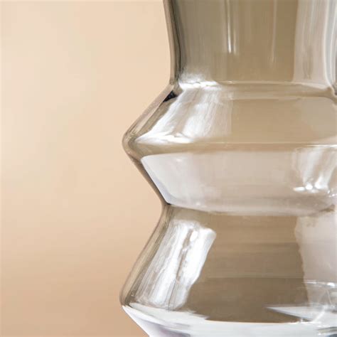 Modern Glass Flower Vase Grey Small Online - Premium Vase | Nestasia