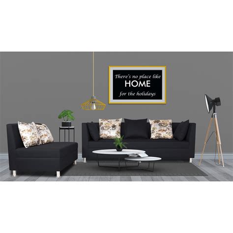 Adorn India Alica Modular Sofa Set(Black)