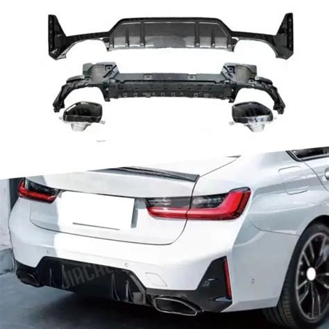 3 Series Lci 340i G20 G28 2023+ Rear Bumper After Lip Diffuser Carbon ...