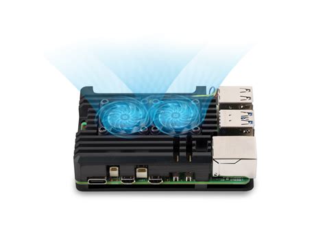Dual Fans Aluminium Case for Raspberry Pi 5 – ThinkRobotics.com