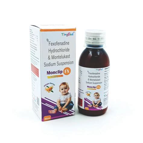 Montelukast (4mg/5ml) + Fexofenadine (60mg/5ml) Monclip FX Suspension