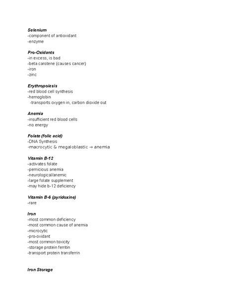 Nutri sci 132 Dat 27 - 11 7 - Selenium -component of antioxidant ...