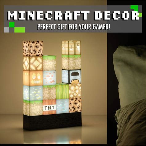 Buy Paladone Minecraft Block Building Lamp - 16 Rearrangeable Light ...