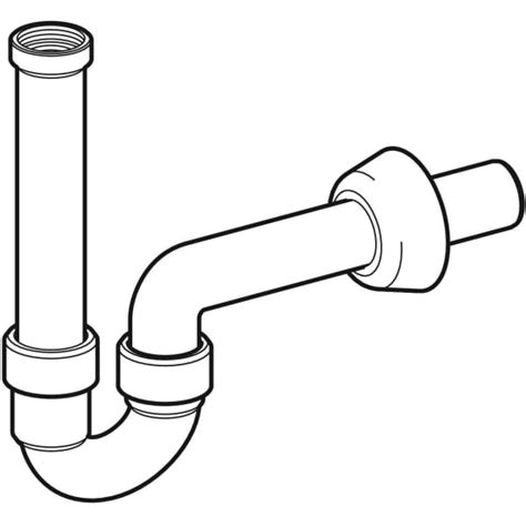 Geberit P-trap for washbasin and bidet, horizontal outlet | Geberit ...