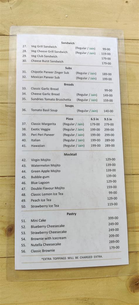 Menu at Breeze - The Rooftop Cafe, Palghar