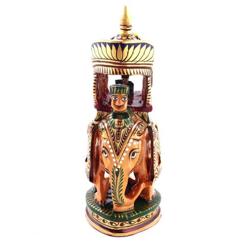 WOODEN AMBARI ELEPHANT PAINTING