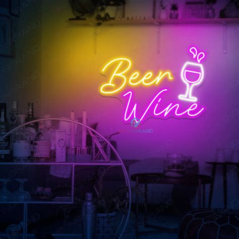 Beer And Wine Neon Sign Pub Led Light - NeonGrand