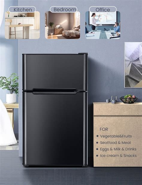 NAFORT Compact 2-Door Mini Fridge with Freezer, Reversible India | Ubuy