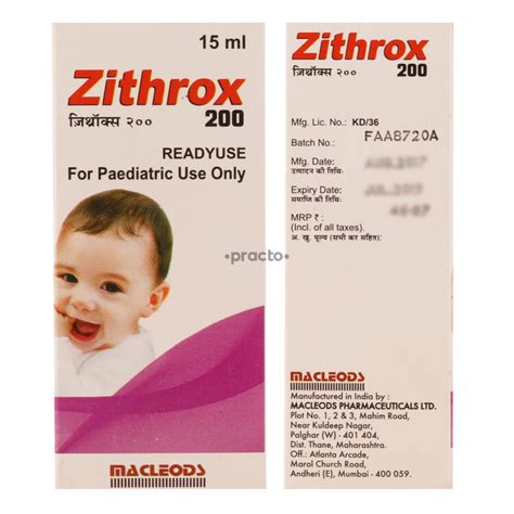 Zithrox 200 MG Suspension - Uses, Dosage, Side Effects, Price ...