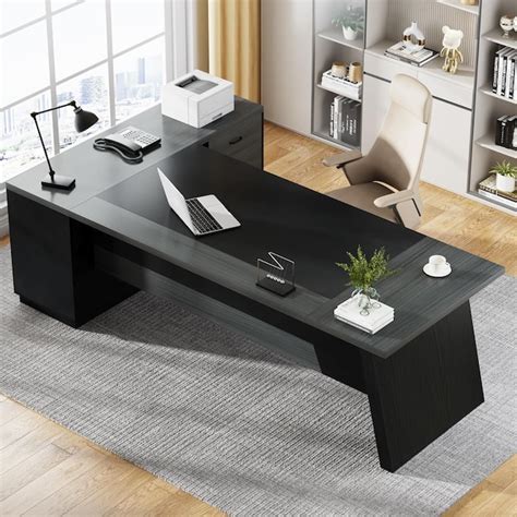 Tribesigns 78 inches L Shaped Executive Desk Large Modern Office Desk ...