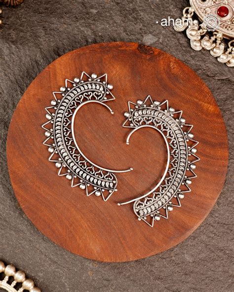 Silver Earrings – aham jewellery | handcrafted silver jewellery
