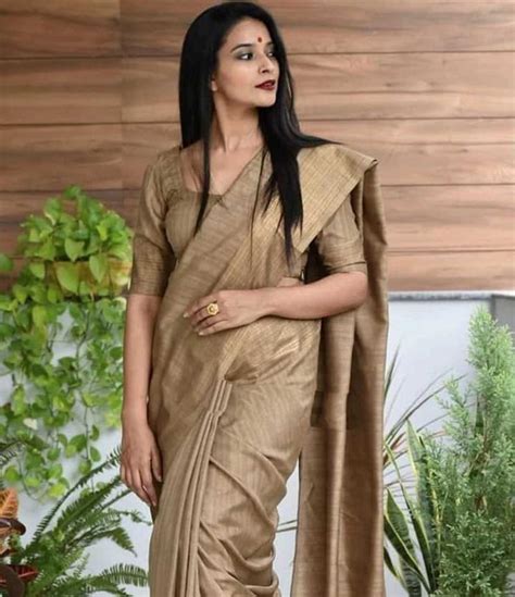 soft golden Classy Handloom Bapta Silk with zari Border Wrap in 1 ...