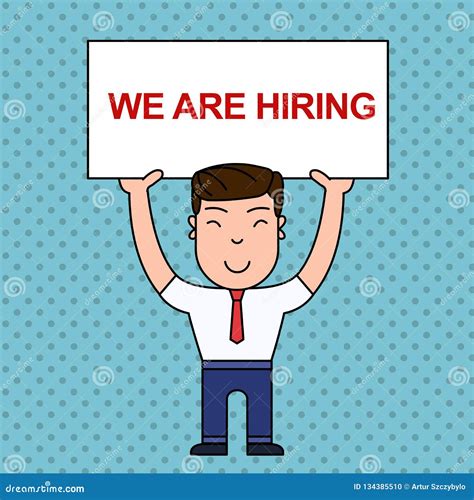 Handwriting Text Writing we Re are Hiring. Concept Meaning Advertising Employment Workforce ...